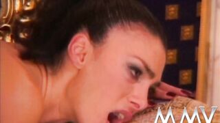 Dark Hair minx gets butt african hammered