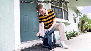 Nerdy boy fuck the huge breasts MILF neighbor