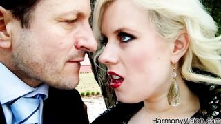 Blonde hot taking penis