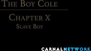 The Boy Cole leaks precum all over the bed after his master fingers his hole