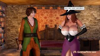 GTits Game Play - Huge Boobs Redhead Sourcess Animation