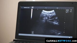 Dr Wolf got excited as Lucas Ryder releases a leak of pre-cum from his massive cock