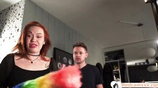 Busty Redhead Gets Shafted In The Kitchen