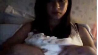 Beautiful Asian Girl Pleasures Herself on Webcam
