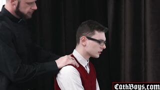 Brian Bonds works his way into Altar boy Ethan Tates tight hole