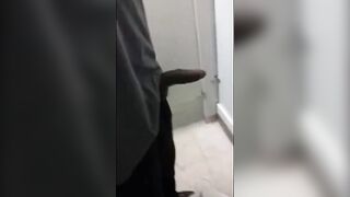 Big Black Cock Masturbation at Work