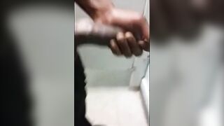 Big Black Cock Masturbation at Work