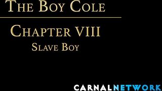 Hunk Myles Landon spread the slave boy's legs to milk his cock with his tight hole