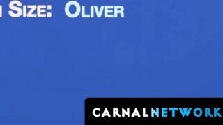 Young Boy Oliver james lets a huge load of cum over Dr Wolf's hand and belly