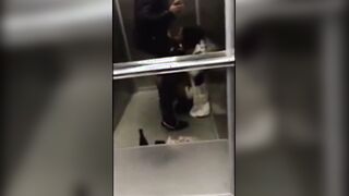 Amateur Couple's Elevator Adventure