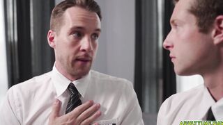 Two religious roommates jerks off each other