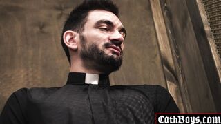 Altar boy Marcus River fucked by Jack Aries as he makes him ride his cock