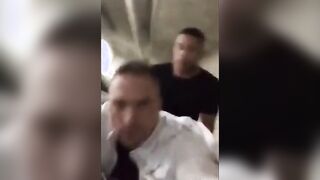 Interracial Bareback Anal on the Parking Deck