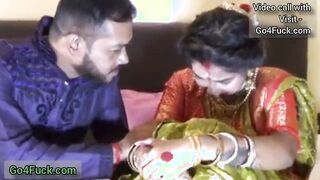 Newly Married Indian Bhabhi Ishmita Hardcore Honeymoon First night sex with Husband