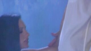 Hot brunette seduces married man in her sex garden, and he fucks her ass
