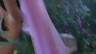 Hot brunette seduces married man in her sex garden, and he fucks her ass