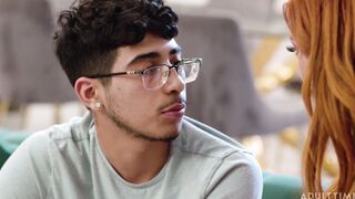 Stepson cum inside me and stop sex toy instead