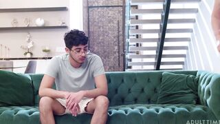 Stepson cum inside me and stop sex toy instead