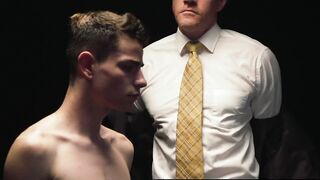 The young slave boy loved being a sheath to his master's cock and receptacle for his