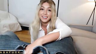 Cheating Girlfriend gives Landlord a Tit