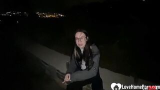 Nerdy Hottie gets fuck into the park