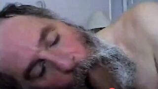 Bearded Daddy Sucks and Swallows