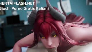 Puttana dai capelli rossi cavalca gioco porno 3D