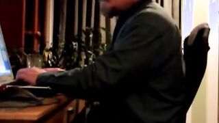 Bearded Daddy Strokes His Cock Solo