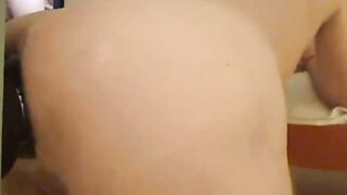 Fisting my gaping asshole with a big sex toy