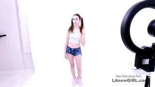 Petite Girl Sucks Cock as Tiny Hot Model