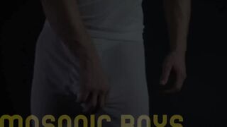 Master Adam Snow pulled the apprentice's garments down and rim jobs his ass on the de