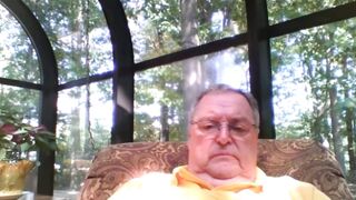 Grandpa Stroking on Webcam