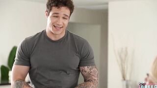 Stepmom can i give you a creampie while you watching TV