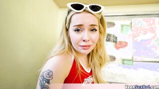 Shes having difficulties with a big cock
