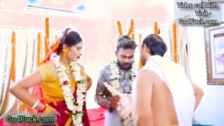 Indian New bride Bhabhi fucked by her ex-boyfriend in front of her husband Threesome