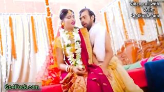 Indian New bride Bhabhi fucked by her ex-boyfriend in front of her husband Threesome