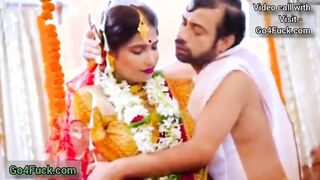 Indian New bride Bhabhi fucked by her ex-boyfriend in front of her husband Threesome