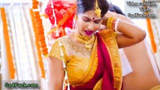 Indian New bride Bhabhi fucked by her ex-boyfriend in front of her husband Threesome