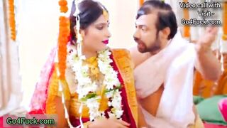 Indian New bride Bhabhi fucked by her ex-boyfriend in front of her husband Threesome