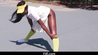 Tennis Goddess Ana Foxxx Takes Anal Lessons From Trainer