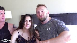 Huge Man Bryce Dominates Robbie & Veronica! Sweaty 3 Way!