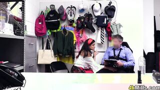 Beautiful gypsy shoplifter MILF caught