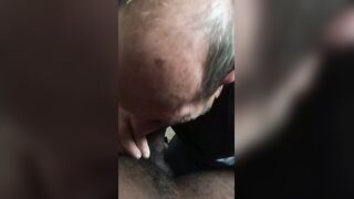 Grandpa Sucks My Interracial Dick (No Cum)