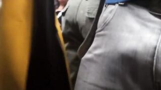 Hunk with a Big Bulge in Metro: Amateur Outdoor Adventure