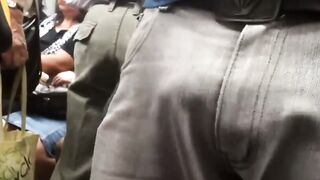 Hunk with a Big Bulge in Metro: Amateur Outdoor Adventure