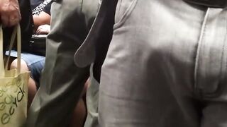 Hunk with a Big Bulge in Metro: Amateur Outdoor Adventure