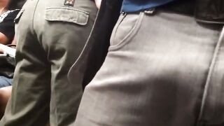Hunk with a Big Bulge in Metro: Amateur Outdoor Adventure