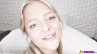 Blonde Teen INCREDIBLE BBC Interracial Blowjob