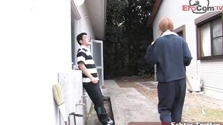 Tiny oriental 19 yo gangbanging without a condom