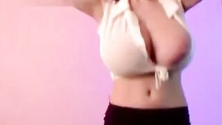 Big-Titted Merelyn Sakove's Webcam Dance